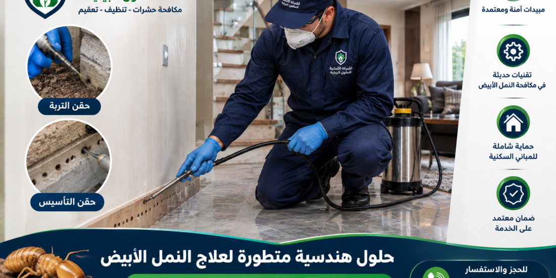 علاج النمل الابيض في العمارة والتربة: الدليل الهندسي الشامل للتحصين قبل وبعد البناء 2026